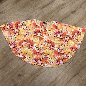 APT 9 Floral Poncho Style Blouse